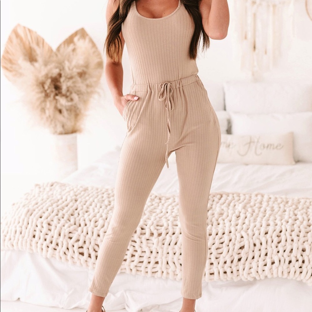 Toffee Sleeveless Jumpsuit